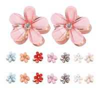 Nuhjytgf Lot de 16 pinces à cheveux en forme de fleur antidérapantes avec strass, forte adhérence, barrettes à cheveux tendance, accessoires pour cheveux longs