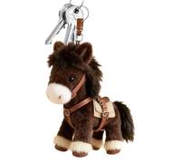 Nuhjytgf Porte-clés cheval, décoration en peluche, 1 pièce, symbole de bon augure, porte-clés animal, breloque de sac souple, accessoire miniature mignon, pour ami, papa, maman, grand-père, grand-mère