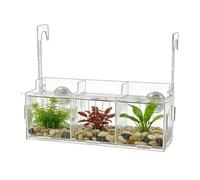 Nuhjytgf Support de d'aquarium, Design à Double Crochet, 1 pièce, Pot de Fleurs en Acrylique Transparent, Support de Aquatique, Hauteur réglable, pour décoration de Mousse
