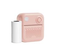 Nuhjytgf Wireless Thermal Label Printer, Type-C Fast Charging Wireless Thermal Printer, Rechargeable Desktop Label Printer, Thermal Label Printer, Portable Labeler with 1 Roll Paper for School & Home