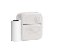 Nuhjytgf Wireless Thermal Label Printer, Type-C Fast Charging Wireless Thermal Printer, Rechargeable Desktop Label Printer, Thermal Label Printer, Portable Labeler with 1 Roll Paper for School & Home