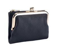 Nuhjytgf Women's Fashion Genuine Leather Clutch, Small Women’s Wallet, Coin Purse with Card Slots, Credit Card Case with Zipper Pocket, Compact Leather Clutch Wallet for Women and Girls
