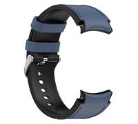 NUHUFA Bracelet de montre en silicone, boucle en cuir, largeur 20mm, circonférence du poignet 5.1-7.5 pouces, pour Samsung Galaxy 4/5/6 Classic Series Watch(S,Bleu)