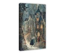 NUIHAGF Grimm's Fairy Tales Poster sur toile pour décoration de chambre à coucher, bureau, chambre, cadeau 40 x 60 cm