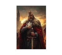 NUIHAGF Impression sur toile Alfred The Great pour décoration de chambre à coucher, bureau, chambre, cadeau 30 x 45 cm
