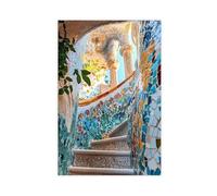 NUIHAGF Impression sur toile catalane Antoni Gaudí - Décoration murale pour salon, chambre à coucher - 50 x 75 cm