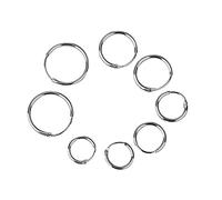 Nuiorfty 4 Paires de Boucles d'oreilles dormeuses créoles sans Fin en Argent Sterling 925 Clous d'oreille Cerceau hélix Boucle