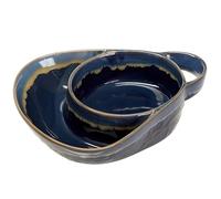 Nuiorfty Bols à soupe 8 x 7 x 2 bols à soupe en céramique rétro avec poignées bol chips et trempette élégant en grès créatif et bol personnalisé latéral pour dessert fruits salade