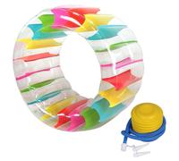 Nuiorfty Jouets de Piscine 39x24 Pouces Roue à roulettes Gonflable colorée Jouets de Piscine Amusants avec Pompe à Air pour enf