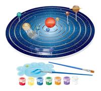 Nuiorfty Kit de Projet de système Solaire Kits scientifiques Comprenant la Peinture et Un Pinceau des modèles planètes et des Instructions Un système Solaire éducatif Peint à la Main pour Les Enfants