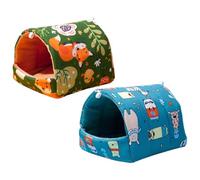 Nuiorfty Lot de 2 Lits pour Cochon d'Inde 20 3 x 20 3 cm lit Chaud et Confortable pour Furet Petite Grotte câline Cage à Hamster Accessoires pour Hamsters Lapins Nains Chinchillas