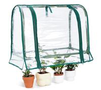 Nuiorfty Mini Serre d'intérieur Transparente Petite Serre de Table avec Fermeture éclair dôme d'humidité en Plastique pour Le Jardinage Domestique la Germination et Les semis