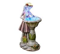 Nuiorfty Statue de fée Solaire Ornements de Jardin féerique Solaire lumières extérieures Figurine d'ange en résine Ornements