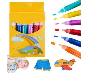 Nuiorfty Stylos à pop-corn 6 pièces/1 ensemble de stylos gonflés magiques d'art 3D dessin de pop-corn à bulles bricolage sûr pou