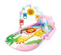 Nuiorfty Tapis de Jeu de Gymnastique pour bébé Centre d'activités pour bébé avec Piano à Pied et Jouets détachables Tapis Jeu pour Nourrissons 0 à 36 Mois avec Motifs d'animaux