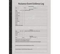 Nuisance Event Evidence Log: To maintain a detailed log of events and situations to build evidence and present your case