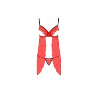 Nuisette Babydoll Ouverte Cherry Devil Collection Rouge