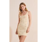 Nuisette en coton en pointelle - Katell - S - Citron - Femme - Etam