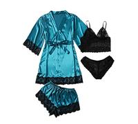 Nuisette Et Peignoir Femme Ensemble, 2/3/4/5 Pièces, Robe Kimono, Robe De Chambre Bride, Chemise Nuit, Robes De Chambre, Chemise, Sexy, Doux, pour Le Mariage, Saint Valentin