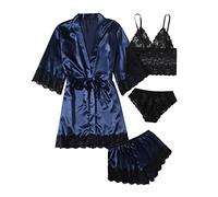 Nuisette Et Peignoir Femme Ensemble, 2/3/4/5 Pièces, Robe Kimono, Robe De Chambre Bride, Chemise Nuit, Robes De Chambre, Chemise, Sexy, Doux, pour Le Mariage, Saint Valentin