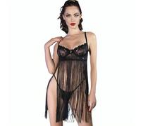 Nuisette Noire À Lacets Avec Armatures Intégrées S/M Ou L/XL
