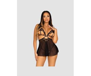 Nuisette ouverte 86141 dentelle noir