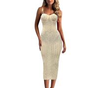 Nuisette Satin Femme Chemises Bretelles Croisées Nuisettes Poches Poitrine Pratiques Robes Coton Respirant Pyjamas Style Sensuel Attrayant Lingeries Imprimé Original pour Dormir Confortablement