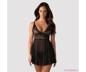 Nuisette Sexy + Culotte Obsessive Idillia Dentelle Noire