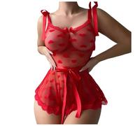 Nuisette Sexy Femme Érotique Mere Noel Body Chic Lingerie Coquine Hot Costume Tenue Robe De Vetement String Pute Ensemble Sous Club Libertin Collant Porte Jarretelle Mère Noël Deguisement Dentelle,XXL