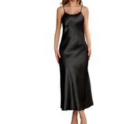 Nuisette Sexy Femme Érotique - Robe Longue Élégante De Style Français pour Coupe Ajustée Style Minimaliste Tenue De Nuit pour Une Vie Confortable (Black XXL)