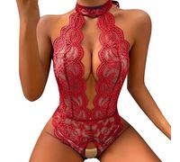 Nuisette Transparent Dentelle - Col V Classique Lingerie Et Vãªtements Pyjama Femme Sexy Chic Ensemble Sexy Ouvert SM Nuisette Babydoll Corset en Dentelle BrassièRe Et G-String
