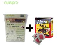 NUISIPRO - Anti Souris - Action Choc et Durable -1 Etui pâte souricide et 1 Répulsif en bande