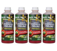 NUISIPRO Attractif Guêpes, Frelons et Mouches - Liquide Concentré pour Piège - Protection Naturelle et Efficace - 4x500ml