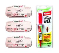 NUISIPRO - Gel Appât 10g Anti Cafards Puissant Professionnelle - Blattes - Insecticide - Élimine Rapidement les Cafards - résultat rapide - 3 détecteurs offert - Effet durable