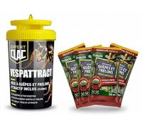 NUISIPRO Piège à Guêpes & Frelon Asiatique - Kit Complet avec 4 Attractifs 50ML - sans Insecticide - Action Durable Extérieur & Balcon