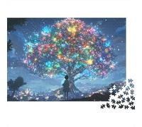 Nuit d'arbre Magique Casse-tête 1000 Pièces sans Poussière, Puzzle Jeu Éducatif Décompression pour Une Activité Détente, Fun Fresent & Activités pour La Maison 52x38cm/1000pcs