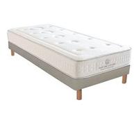 - Ensemble PRELUDE 2.0 90x200 cm - Matelas Latex 100% Naturel + Sommier Bois - Ferme