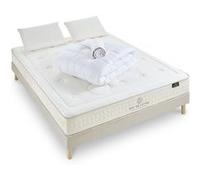 NUIT DE COTON - Pack Prêt à dormir PRELUDE 2.0 140x190 cm - Matelas Latex + Sommier + Accessoires - Ferme G