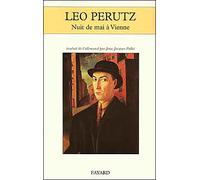 Nuit de mai à Vienne - - Leo Perutz - Fayard - Livre