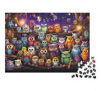Nuit de Rassemblement des hiboux Puzzle 1000 Pièces Adulte, Papier Qualité Supérieure Jeu De Famille Cadeau d'anniversaire Éducatif Défi 70x50cm/1000pcs