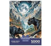 Nuit de traqueur de la panthère Noire 1000 Pièces Puzzle Animaux pour Adultes Enfants, Défi Jouets, Cadeau, Jouet pour Enfant, Jeux Éducatif, Qualité Premium 70x50cm/1000pcs