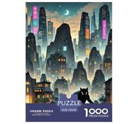 Nuit de traqueur de la panthère Noire 1000 Pièces Puzzle Animaux pour Adultes Enfants, Parfait pour Les Amateurs De Puzzles, Cadeau, Jouet pour Enfant, Jeu Éducatif, Qualité Premium 70x50cm/1000pcs