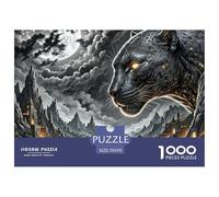 Nuit de traqueur de la panthère Noire 1000 Pièces Puzzle Animaux pour Enfants, Parfait pour Les Amateurs De Puzzles, Cadeau d'anniversaire, Jeu Éducatif, Qualité Premium 70x50cm/1000pcs