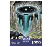 Nuit de traqueur de la panthère Noire 1000 Pièces Puzzle Animaux pour Enfants, Parfait pour Les Amateurs De Puzzles, Cadeau, Stimulant, Jeu Éducatif, Qualité Premium 70x50cm/1000pcs
