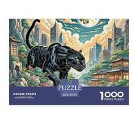Nuit de traqueur de la panthère Noire 1000 Pièces Puzzles Animaux pour Adultes, Défi Jouets, Cadeau d'anniversaire, Jeux Éducatif, Qualité Premium 70x50cm/1000pcs