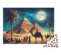 Nuit des Pyramides égyptiennes Puzzle 1000 Pièces Adultes intéressant Puzzles 1000 Pièces Défi Jouet Cadeau 70x50cm/1000pcs