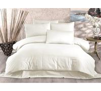 Nuit Des Rêves Élégante Parure de lit Double (200 x 200 cm), crème, 80% coton/20% Polyester - avec 2 taies d'oreiller (80 x 80 cm) - Lavable en Machine - 229 Fils