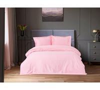 Nuit Des Rêves Parure de lit de Luxe en Satin (135 x 200 cm), Rose, 100% Satin de Coton | Impression réactive, 210 Fils | Comprend 1 taie d'oreiller, Lavable en Machine, lit Double