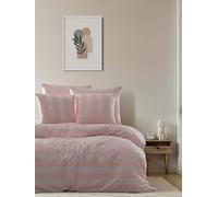 Nuit Des Rêves Parure de lit Double (200 x 200 cm), Couleur Poudre, 70% coton/30% Polyester - 2 taies d'oreiller (80 x 80 cm) - Lavable en Machine - Design élégant
