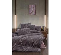 Nuit Des Rêves Ranforce Parure de lit Simple 135 x 200 cm, 100% Coton, Prune/Rouge/Rose/Vert, Lavable en Machine, 145 Fils, Fermeture à Boutons et enveloppe, literie Confortable et élégante